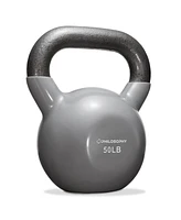 Philosophy Gym Vinyl Coated Cast Iron Kettlebell Weight, 50 lbs