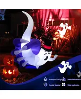 6 Feet Halloween Inflatable Hand Hold the Ghost with Built-in Led and Air Blower