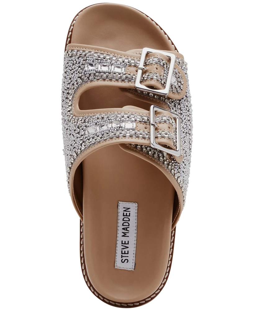 Steve Madden Women's Cabo Embellished Footbed Sandals