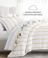 ienjoy Home Chintz Floral Stripe -Piece Comforter Set