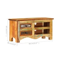 Tv Stand 31.5"x11.8"x15.7" Solid Wood Reclaimed