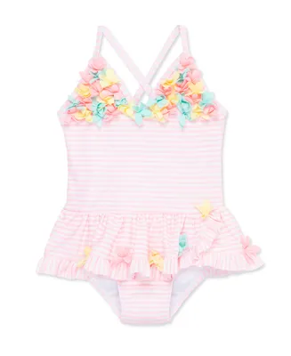 Little Me Baby Girls 3D Floral 1-Piece Swimsuit