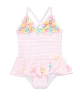 Little Me Baby Girls 3D Floral 1-Piece Swimsuit