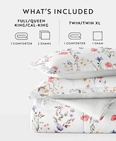 ienjoy Home Meadow Floral Stripe -Piece Comforter Set