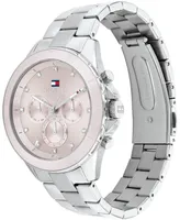 Tommy Hilfiger Women's Multifunction Silver-Tone Stainless Steel Watch 40mm