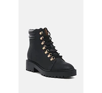 Women's shirly soft leather lace-up boots