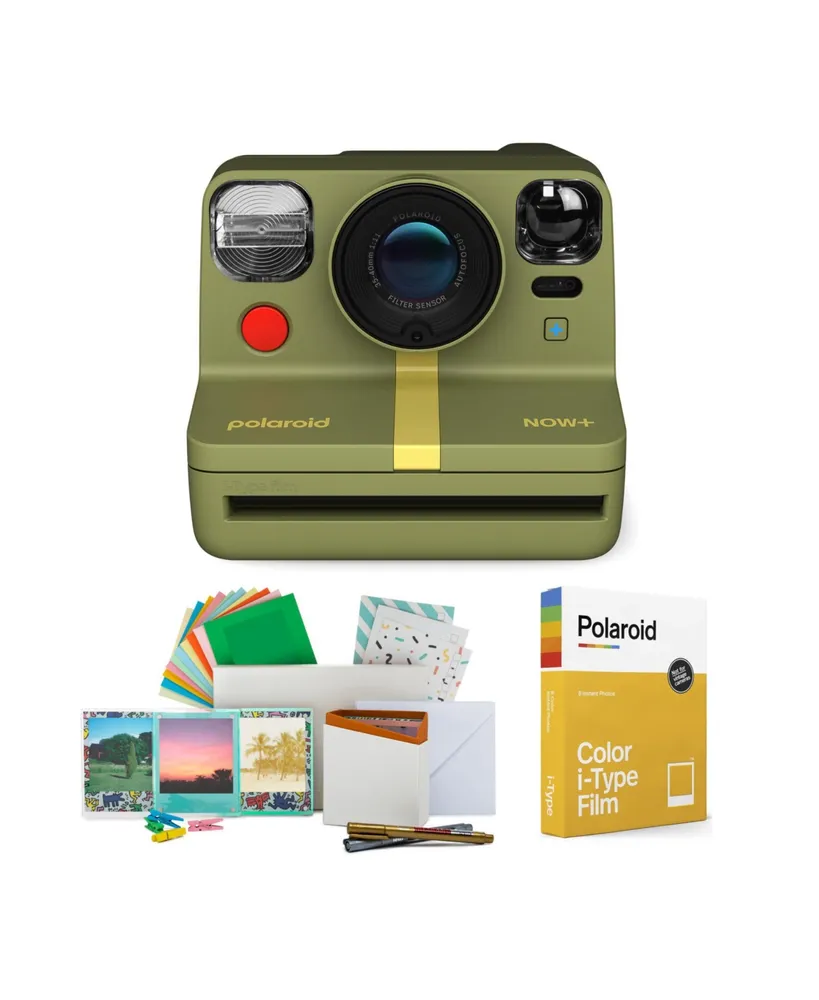 Polaroid Now+ Instant Camera Generation 2 (Green) w/Film Kit & Color Instant Film - Assorted Pre
