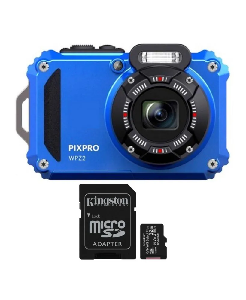 Kodak Pixpro WPZ2 Rugged Waterproof 16MP Digital Camera (Blue) Bundle