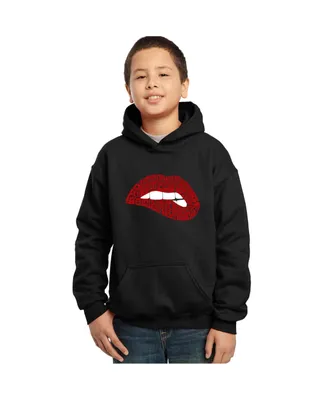 Boy's Word Art Hooded Sweatshirt - Savage Lips
