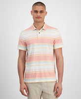 Sun + Stone Men's Baja Striped Short Sleeve Polo Shirt, Created for Macy's