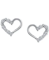 Giani Bernini Cubic Zirconia Open Heart Stud Earrings, Created for Macy's