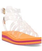 Jessica Simpson Women's Bimala Strappy Vinyl Platform Gladiator Sandals