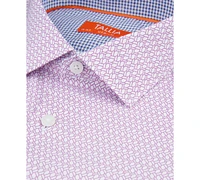 Tallia Men's Slim-Fit Geo-Link Dress Shirt