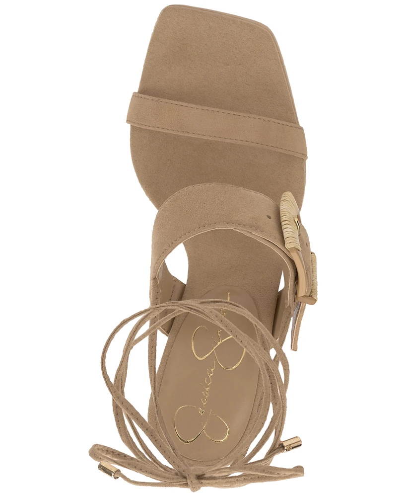 Jessica Simpson Caelia Lace-Up High Heel Platform Dress Sandals