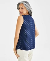 Style & Co Women's Printed Sleeveless Tank, Created for Macy's