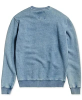 G-Star Men's Indigo Distressed Logo Sweatshirt