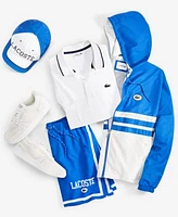 Lacoste Mens Regular Fit Tipped Polo Shirt Colorblocked Jacket Quick Dry Logo Print Swim Trunks Colorblocked Twill Hat