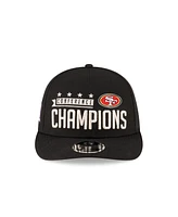 Men's New Era Black San Francisco 49ers 2023 Nfc Champions Locker Room Trophy Collection Low Profile 9FIFTY Snapback Hat