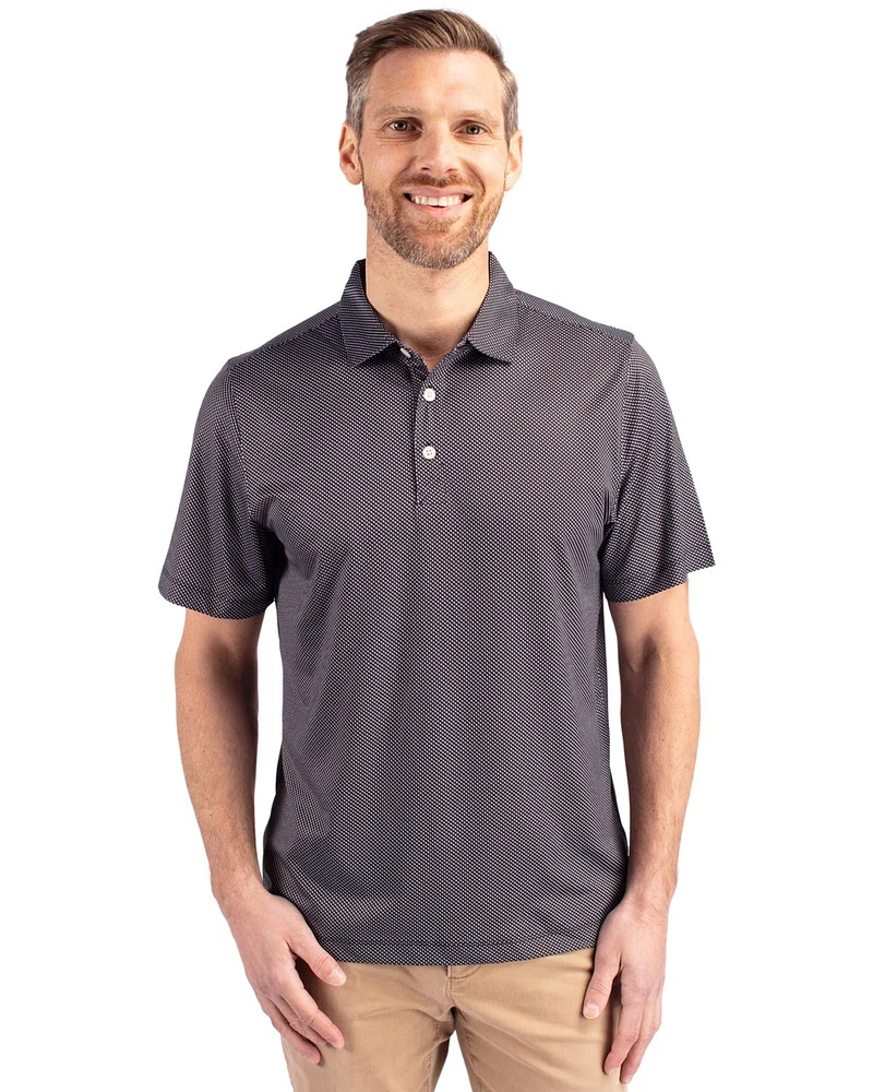 Cutter & Buck Men's Pike Eco Symmetry Print Stretch Recycled Polo Shirt