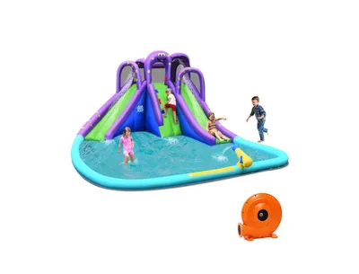 Inflatable Water Park Mighty Bounce House with Pool and 780W Blower