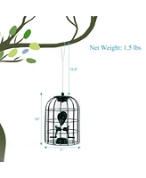 Sugift Squirrel-proof Caged Tube Wild Bird Feeder Outdoor Metal Seed Guard Deterrent