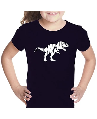 Girl's Word Art T-shirt - Tyrannosaurus Rex