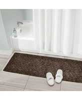 mDesign Non-Slip Microfiber Polyester Heathered Spa Mat/Rug, Set of 3