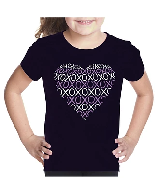 Girl's Word Art T-shirt - Xoxo Heart