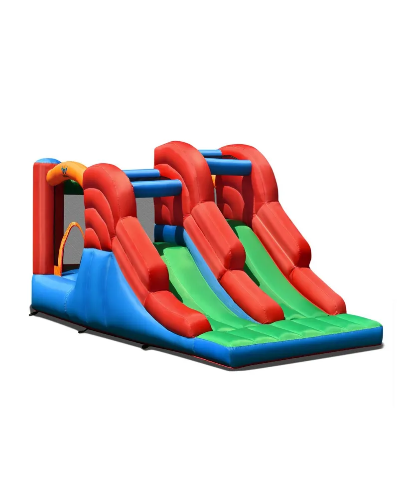 3-in-1 Dual Slides Jumping Castle Bouncer without Blower