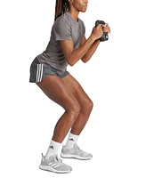 adidas Women's Pacer Training 3-Stripes Woven High-Rise Shorts