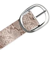 Calvin Klein Women's Reversible Oversized Statement Buckle Belt