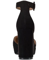 Sun + Stone Women's Birdey Ankle Strap Block Heel Platform Pumps, Created for Macy's