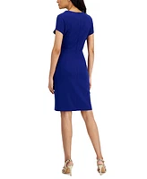 Connected Women's Notch-Neck Sheath Dress