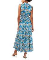 1.state Women's Split Neck Sleeveless Maxi Dress