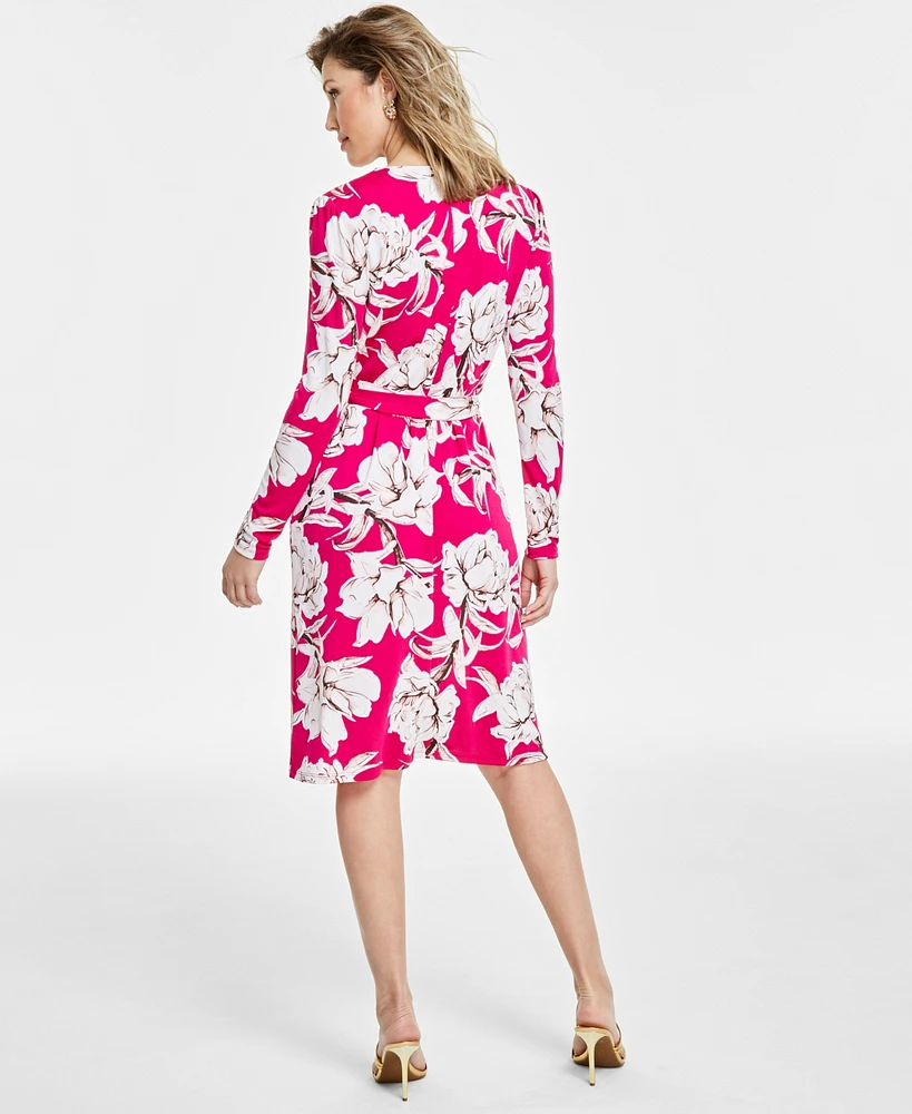 I.n.c. International Concepts Women's Long-Sleeve Wrap Dress, Created for Macy's