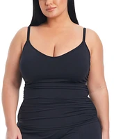 Bleu by Rod Beattie Plus Size Kore Scoop-Neck Tankini Top