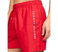 Tommy Hilfiger Men's Drawstring Logo 7" Swim Trunks