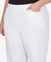 Alfred Dunner Plus Paradise Island Twill Capri Pants