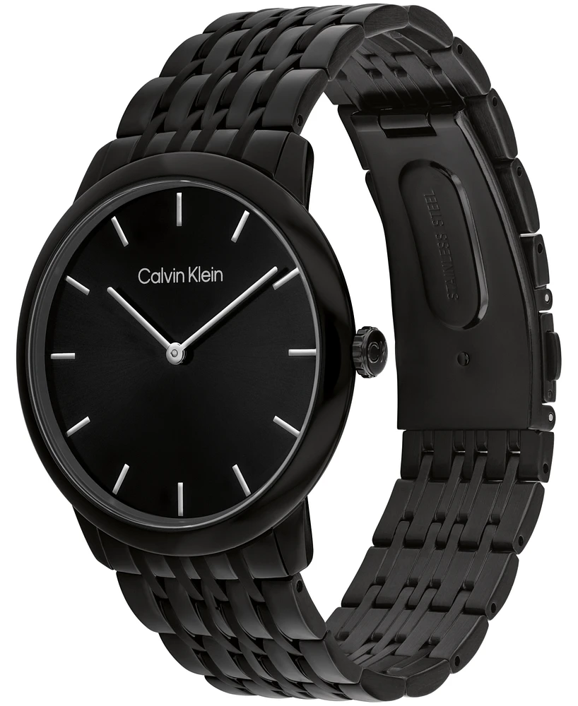 Calvin Klein Men's Intrigue Black Stainless Steel Bracelet Watch 40mm