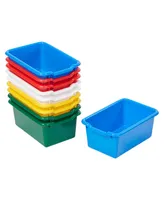 ECR4Kids Scoop Front Storage Bins, Multipurpose Organization, 10-Piece