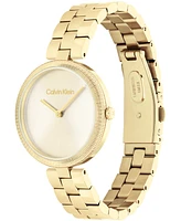 Calvin Klein Women's Gleam Gold-Tone Stainless Steel Bracelet Watch 32mm