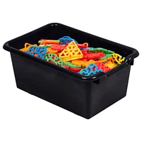 ECR4Kids Scoop Front Storage Bin, Clear, 30-Piece