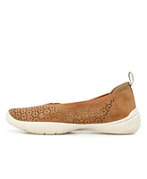 Jbu Women's Emma Perforated Pattern Slip-On Flat Shoe