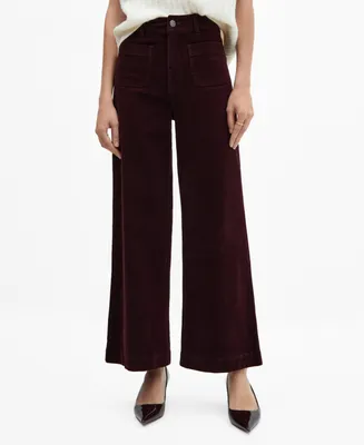 Mango Women's Corduroy Culotte Trousers