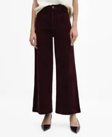 Mango Women's Corduroy Culotte Trousers