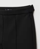 Mango Women's Seam-Detail Straight-Fit Trousers