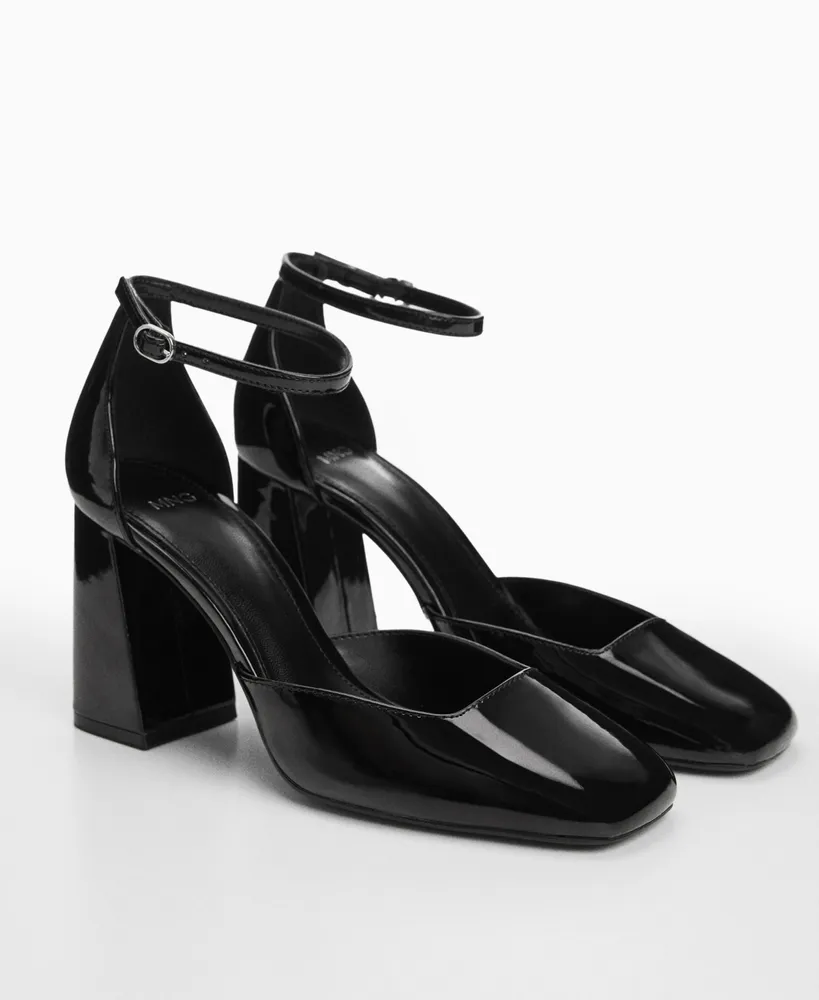 Mango Women's Patent Leather-Effect Heeled Shoes