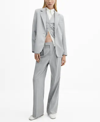 Mango Women's Pinstripe Suit Blazer