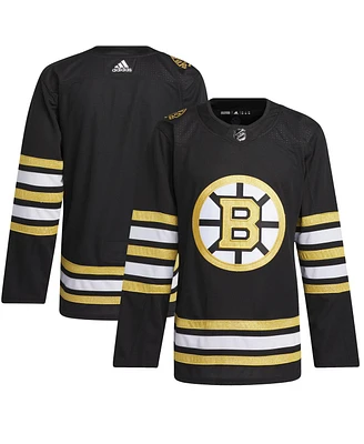 Men's adidas Black Boston Bruins 100th Anniversary Authentic Jersey