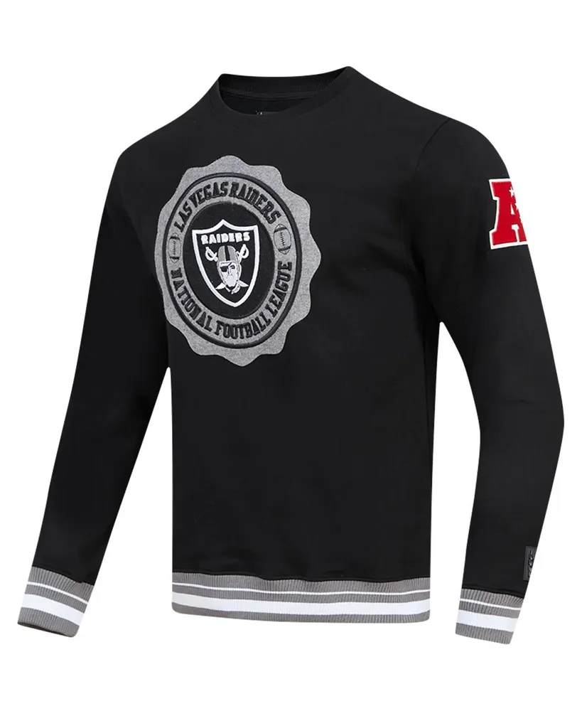 Men's Pro Standard Black Las Vegas Raiders Crest Emblem Pullover Sweatshirt